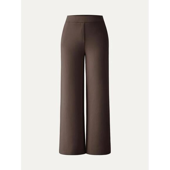 OGL NWT High Waisted Wide Leg Pants Size XS Brown Pull On - Picture 2 of 3